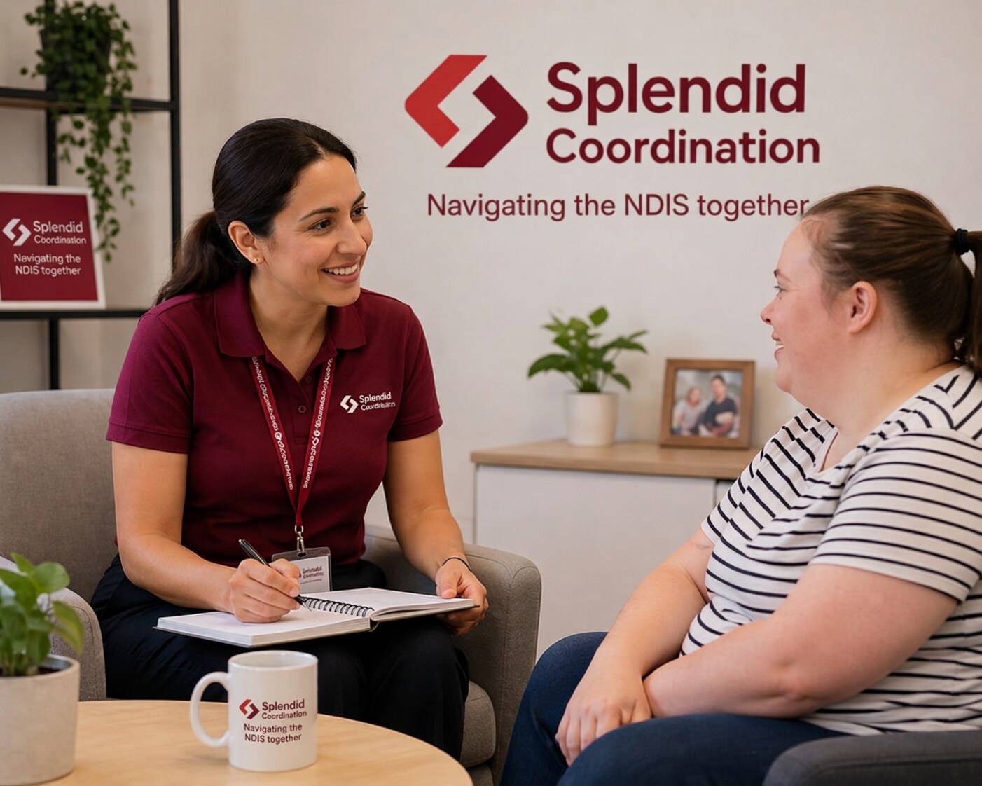 A support coordinator planning next steps with a participant